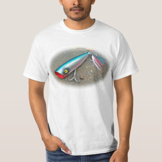 AJS Saltwater Lure Popper Blue Dragon Items T-shirt (Voorkant)
