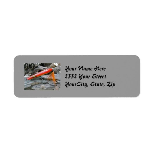 AJS Saltwater Lure Popper Firebird Address Label (Voorkant)
