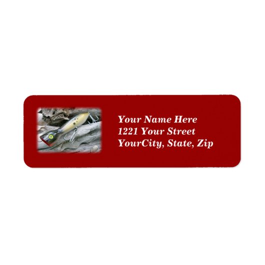 AJS Saltwater Lure Popper Mullet Adres Label (Voorkant)