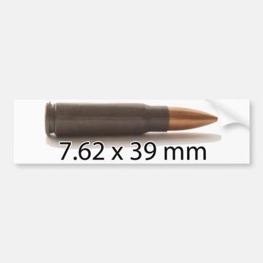 AK47 7,62 x 39 mm AMM Ronde Bumpersticker (Voorkant)
