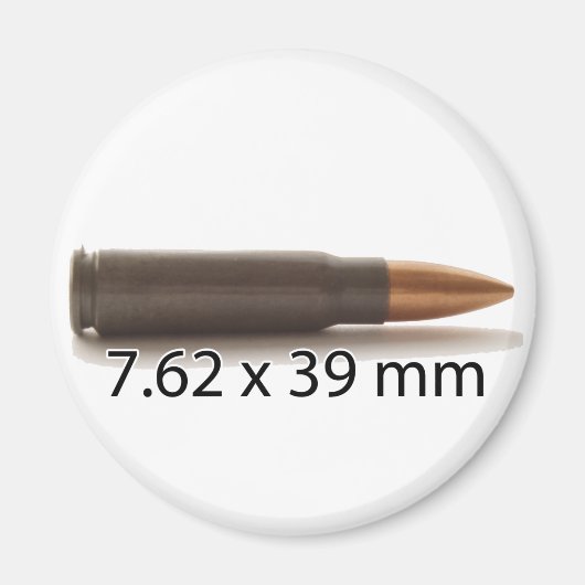 AK47 Ammo 7.62x39mm Ronde Magneet (Voorkant)