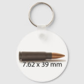 AK47 Ammo 7.62x39mm Ronde Sleutelhanger (Voorkant)