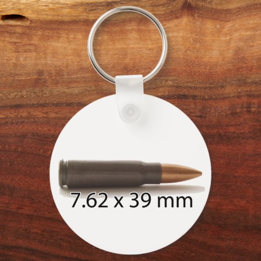 AK47 Ammo 7.62x39mm Ronde Sleutelhanger (Voorkant)