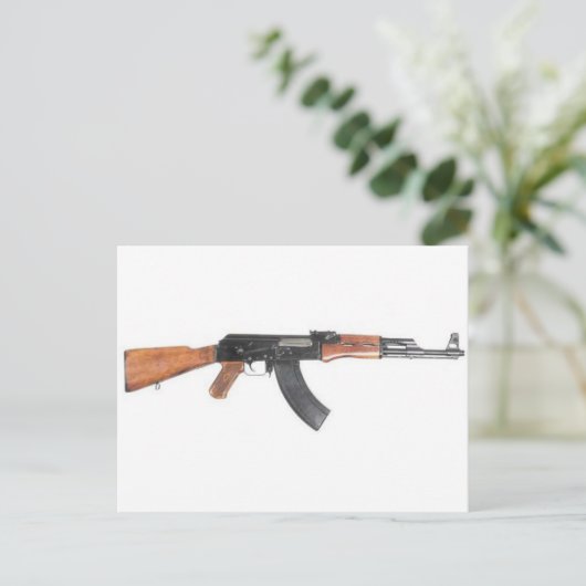 AK47 Assault rifle Briefkaart (Staand voorkant)