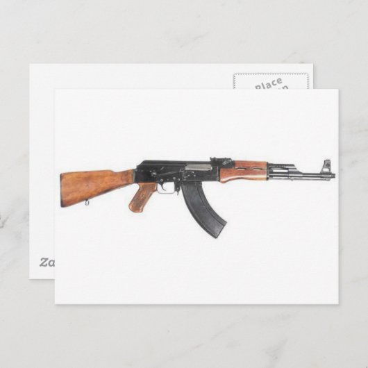 AK47 Assault rifle Briefkaart (Voorkant / Achterkant)