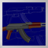AK47 BluePrint Poster (Voorkant)