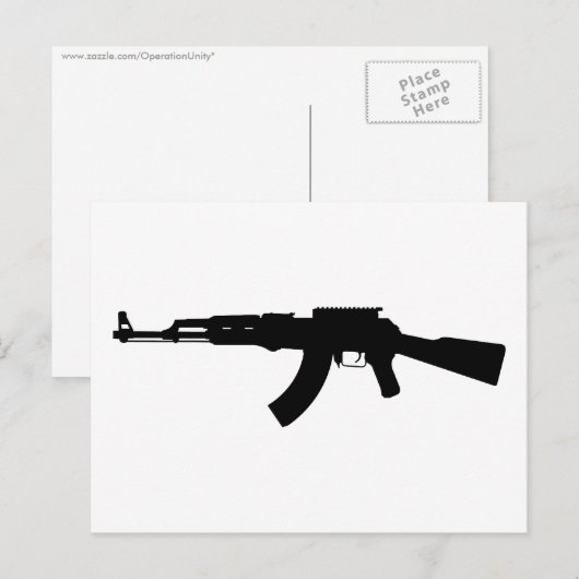 ak47 briefkaart (Voorkant / Achterkant)