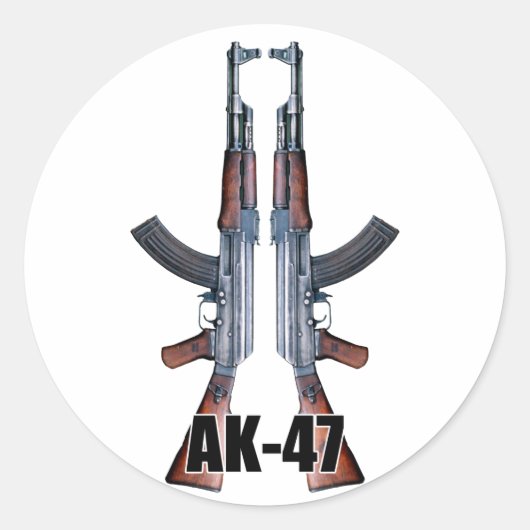 AK47 Dual Assault Rifles Sticker (Voorkant)