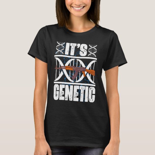 Ak47 Genetic Gun DNA Ak47 assault rifle Gun T-shirt (Voorkant)