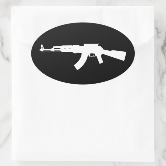 ak47 ovale sticker (Tas)