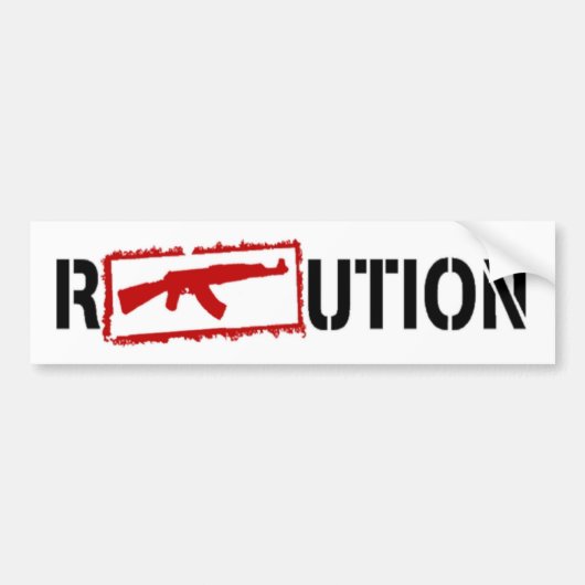 AK47 REVOLUTIE BUMPERSTICKER (Voorkant)