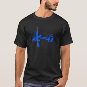 AK-47 AKM Aanvalsgeweer Logo Blue.png T-shirt