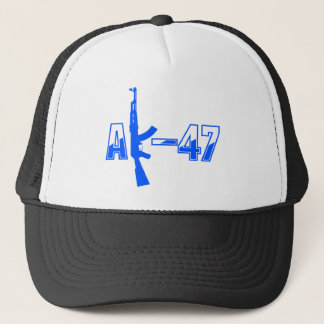 AK-47 AKM Aanvalsgeweer Logo Blue.png Trucker Pet