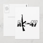 AK-47 AKM Aanvalsgeweer Logo Briefkaart (Voorkant / Achterkant)