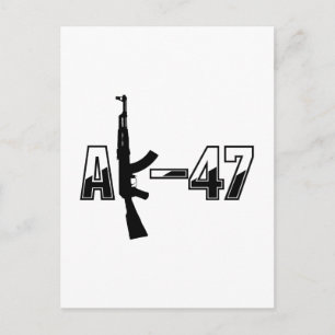 AK-47 AKM Aanvalsgeweer Logo Briefkaart