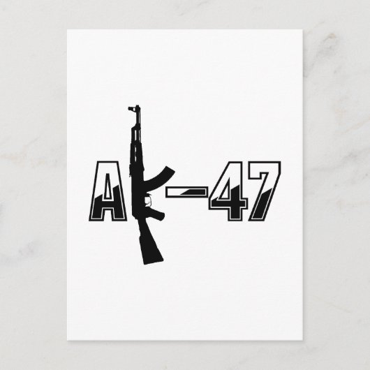 AK-47 AKM Aanvalsgeweer Logo Briefkaart (Voorkant)