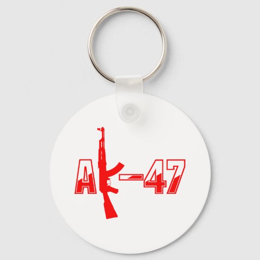 AK-47 AKM Assault Rifle Logo Red.png Sleutelhanger (Voorkant)