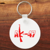 AK-47 AKM Assault Rifle Logo Red.png Sleutelhanger (Voorkant)