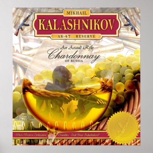 AK-47 Chardonnay Poster (Voorkant)