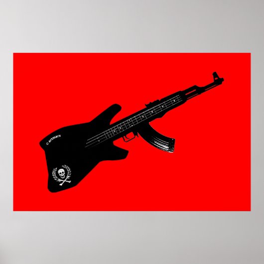 AK 47 Guitar Poster (Voorkant)