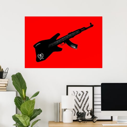 AK 47 Guitar Poster (Thuiskantoor)