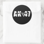 AK-47 Kalashnikov Geweer Pistool Rechten Ronde Sticker (Tas)