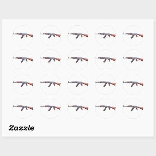 AK-47 RONDE STICKER (Vel)