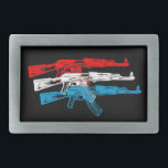 AK 47, rood, wit en blauw Gesp<br><div class="desc">AK 47, rood, wit en blauw.</div>