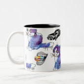 AK-47 Scribbles Mug Tweekleurige Koffiemok (Links)