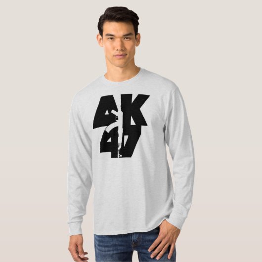 AK-47 shirt met lange mouwen (Voorkant volledig)