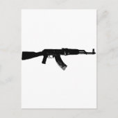 AK-47 Silhouette Briefkaart (Voorkant)