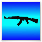 AK-47 Silhouette Foto Afdruk (Voorkant)