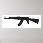 AK-47 Silhouette Poster (Voorkant)
