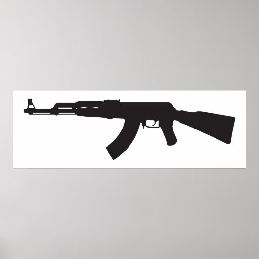 AK-47 Silhouette Poster (Voorkant)