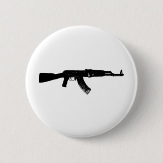 AK-47 Silhouette Ronde Button 5,7 Cm