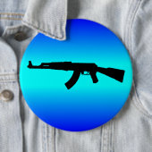 AK-47 Silhouette Ronde Button 6,0 Cm (In situ)