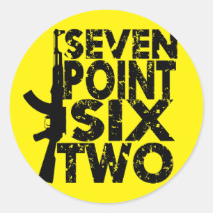Ak-47 zeven Punt Zes Twee Ronde Sticker