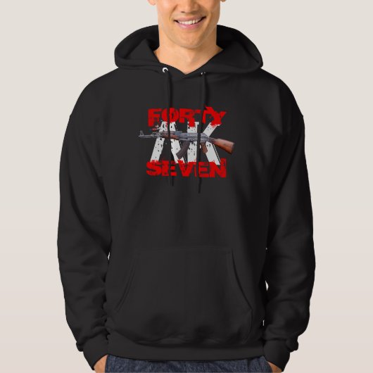 AK 47 Zeventig gekookt overhemd Hoodie (Voorkant)