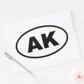 AK Alaska Ovale Sticker (Envelop)