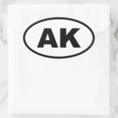 AK Alaska Ovale Sticker (Tas)