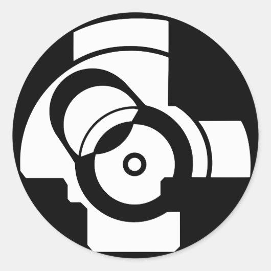 AK Boltface Ronde Sticker (Voorkant)