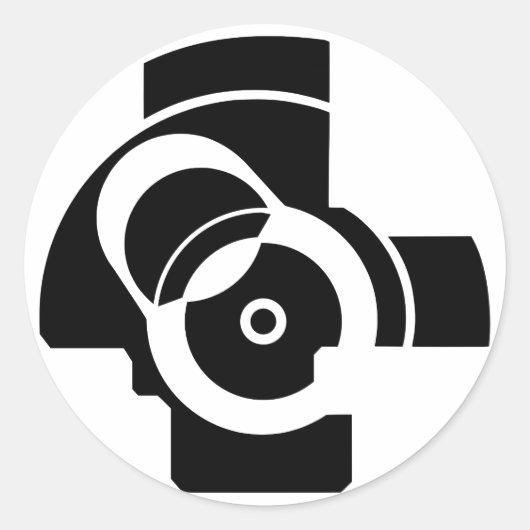 AK Boltface Ronde Sticker (Voorkant)