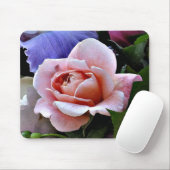 AK- Fijne Roos Mousepad Muismat (Met muis)