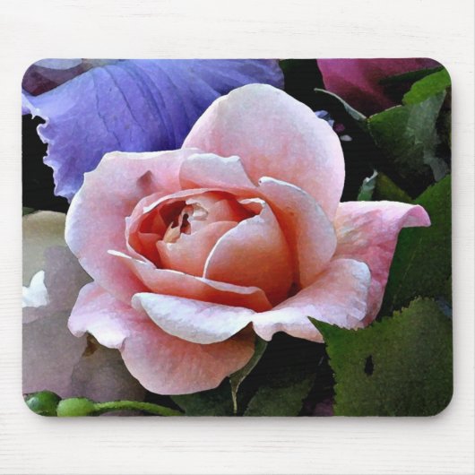 AK- Fijne Roos Mousepad Muismat (Voorkant)