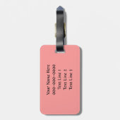 AK- Funny Black Poodle Bagagelabel (Achterkant verticaal)