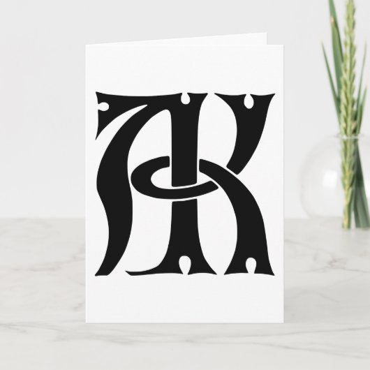 AK Monogram Notitiekaartje (Voorkant)