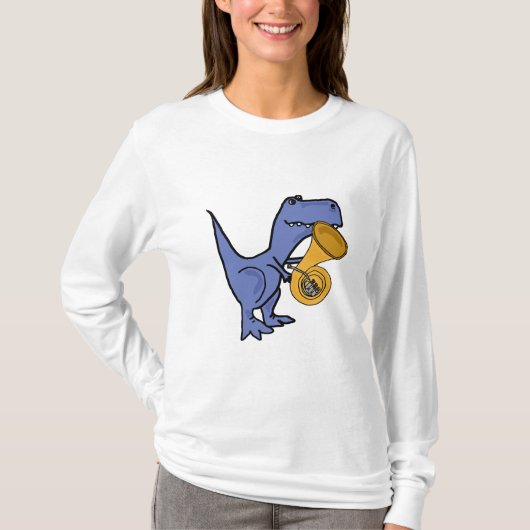 AK-T-Rex Dinosaur die het Franse Shirt van de Hoor (Voorkant)