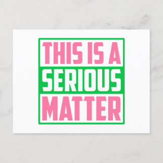 AKA Dit is een ernstige zaak uit 1908 Briefkaart