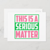 AKA Dit is een ernstige zaak uit 1908 Briefkaart (Voorkant / Achterkant)