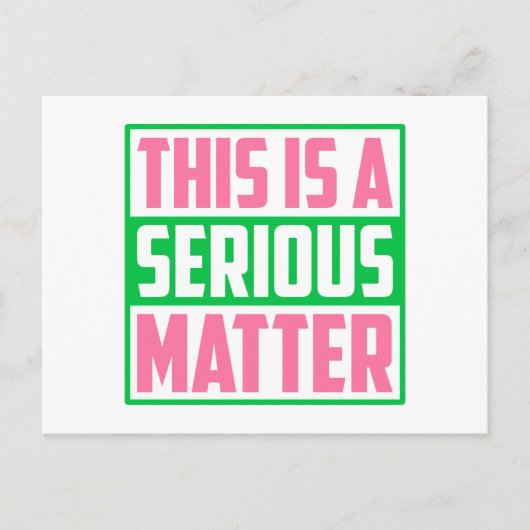 AKA Dit is een ernstige zaak uit 1908 Briefkaart (Voorkant)